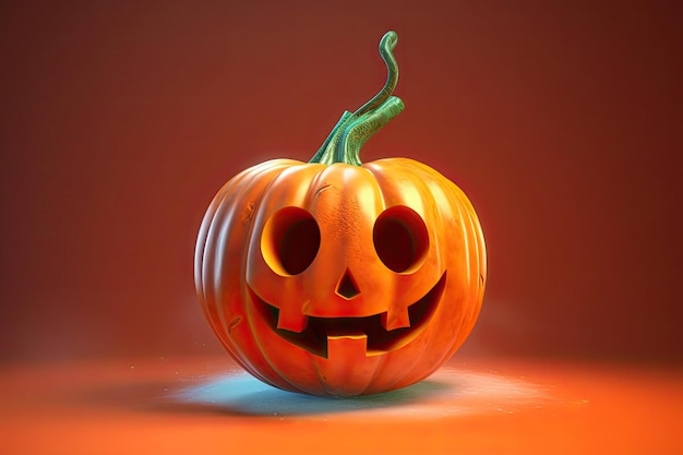 Halloween pumpkin with smile face Generative AI