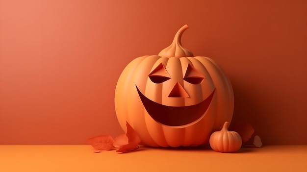 A halloween pumpkin with a smile on it