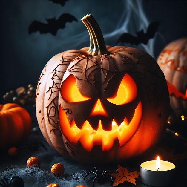 Halloween Pumpkins AI Generated