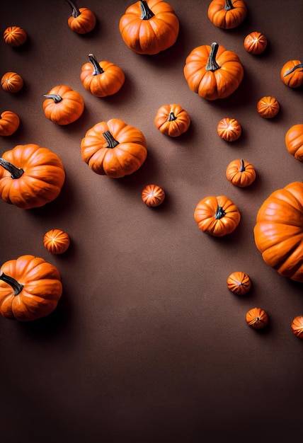 Halloween pumpkins lying on surface orange pumpkins for celebration