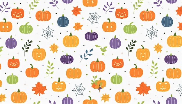 halloween pumpkins on a white background