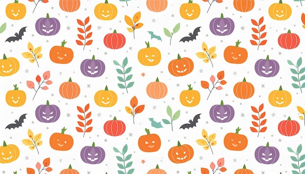 halloween pumpkins on a white background