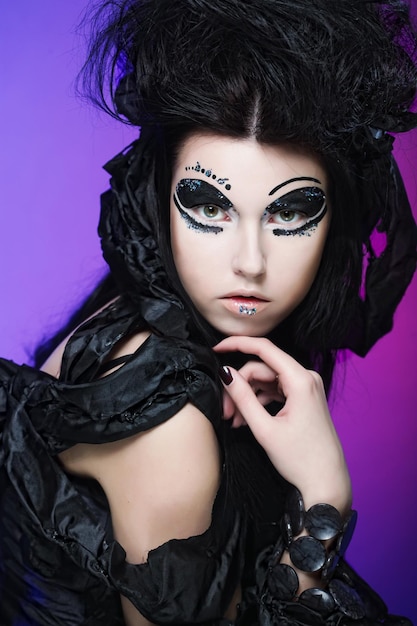 Halloween queen with gothic make up