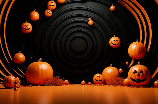 halloween realistic background image in the style of minimalist backgrounds circular shapes light