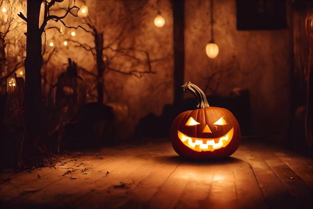 Halloween's pumpkins lamps