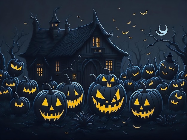 Halloween Scary pumpkin background