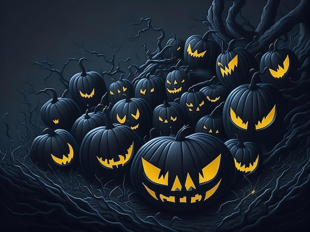 Halloween Scary pumpkin background