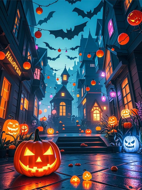 a halloween scene