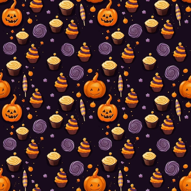 Halloween seamless pattern Seamless texture for design textile and background