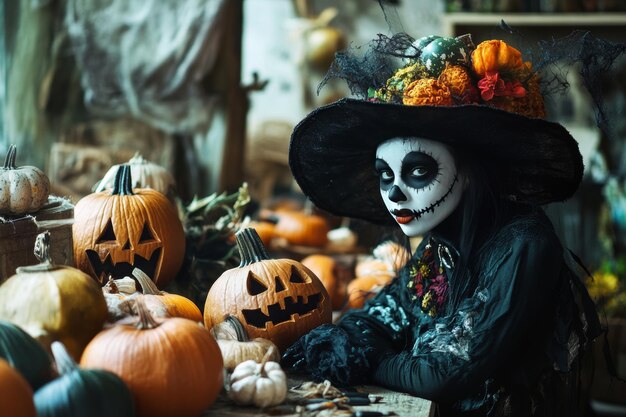 Halloween shopping experience in a studio setting captivating photography capture