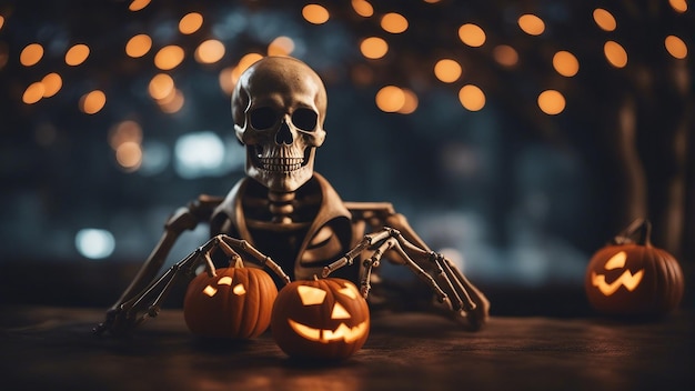 Halloween skeleton generated by AI