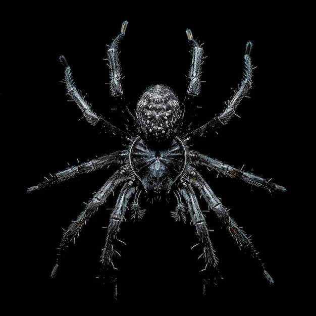 Halloween spider on Fantasy black background