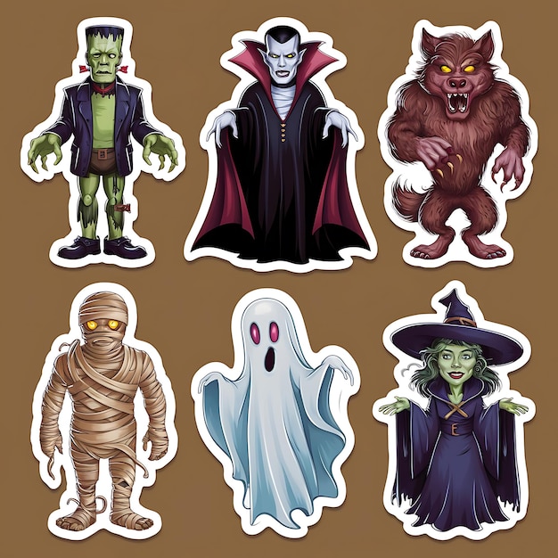 Photo a halloween sticker haunt