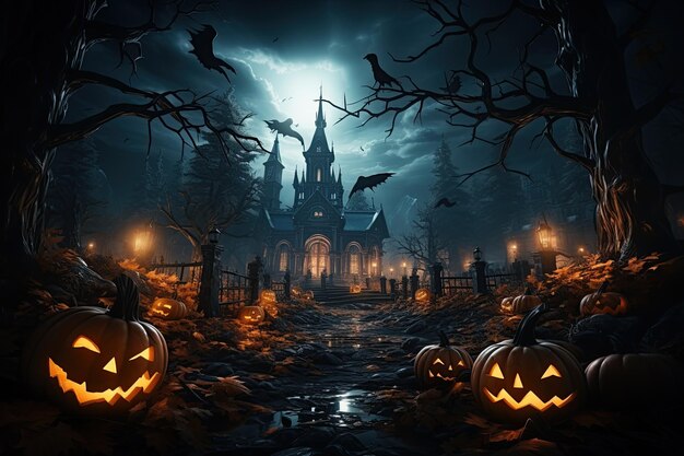 Halloween Strangest sights I've ever Pumpkins jacko'lanterns costumes spooky decorations Generated with AI