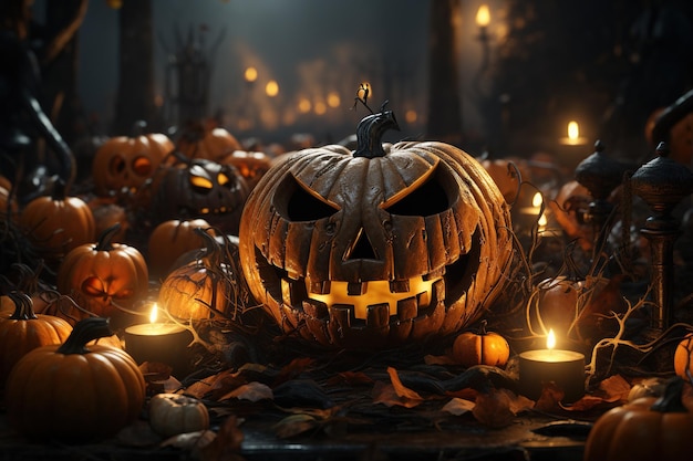 Halloween Strangest sights I've ever Pumpkins jacko'lanterns costumes spooky decorations Generated with AI