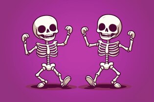 cartoon skeleton