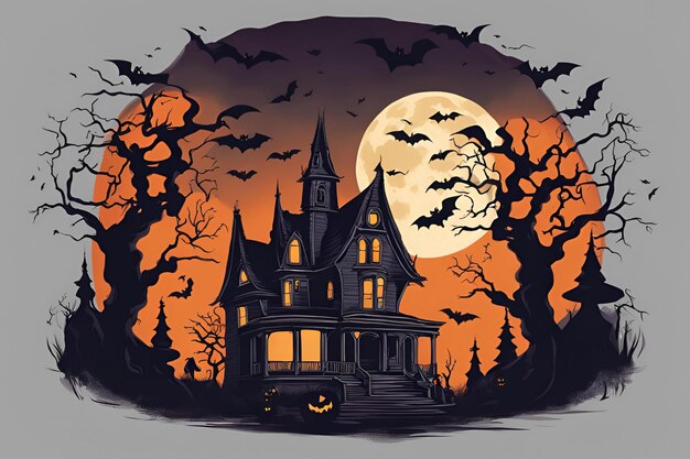 Halloween tshirt mockup design