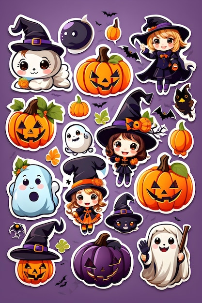 Halloween vector Halloween Sticker set