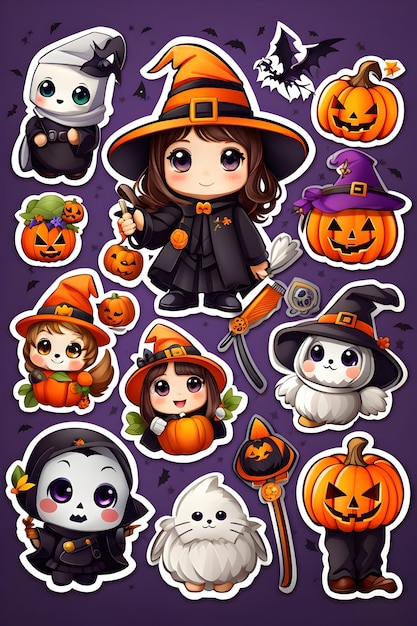 Halloween vector Halloween Sticker set