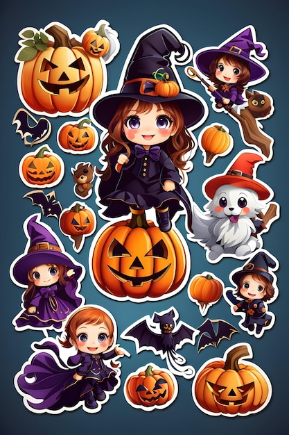 Halloween vector Halloween Sticker set