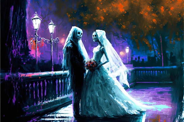 Halloween wedding of the Dead