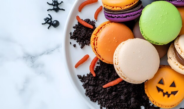 Photo halloweenthemed macarons