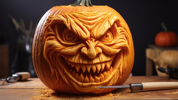 Hallowen Pumpkin smiling