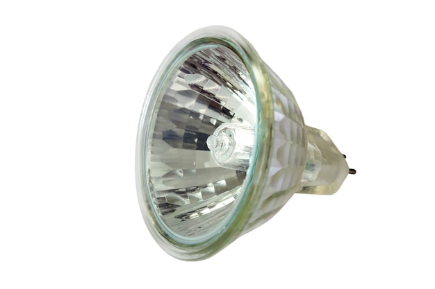 Photo halogen lamp for turning the lamp isolated on white background.