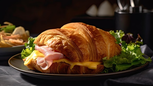 Ham and cheese croissant