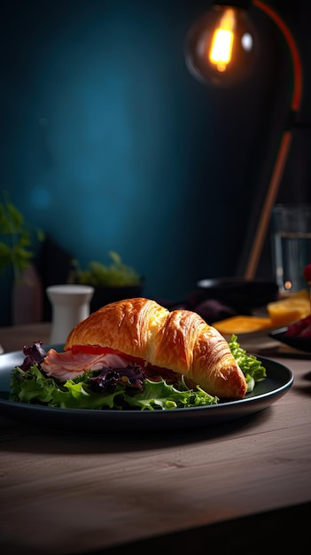 Ham and cheese croissant