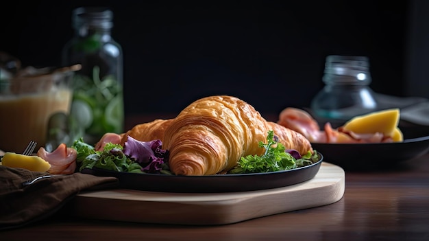 Ham and cheese croissant