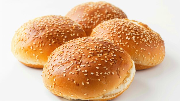 Hamburger buns on white background Hamburger buns on white background