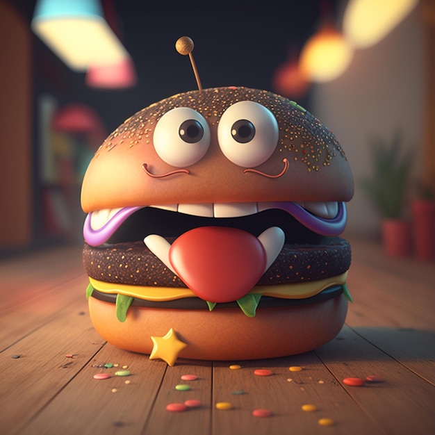 Hamburger_pixar_styleGenerative AI