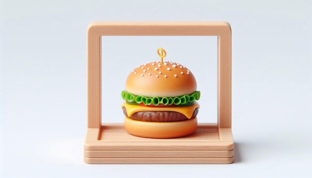 Photo a hamburger with a gold chain on it