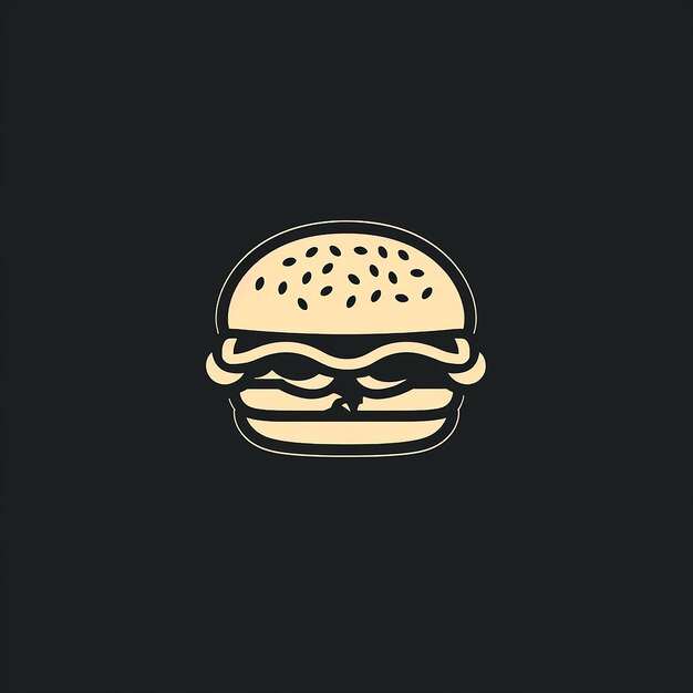 Photo a hamburger with a mustache and a mustache on the top