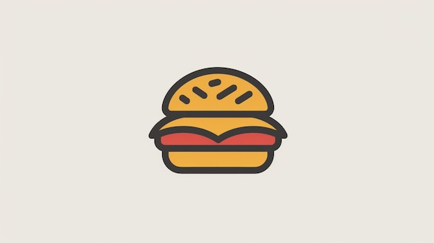 Photo a hamburger with a yellow and orange color