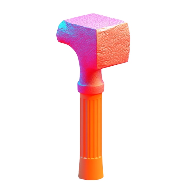 Hammer in 3D style trending color palette with Generative AI