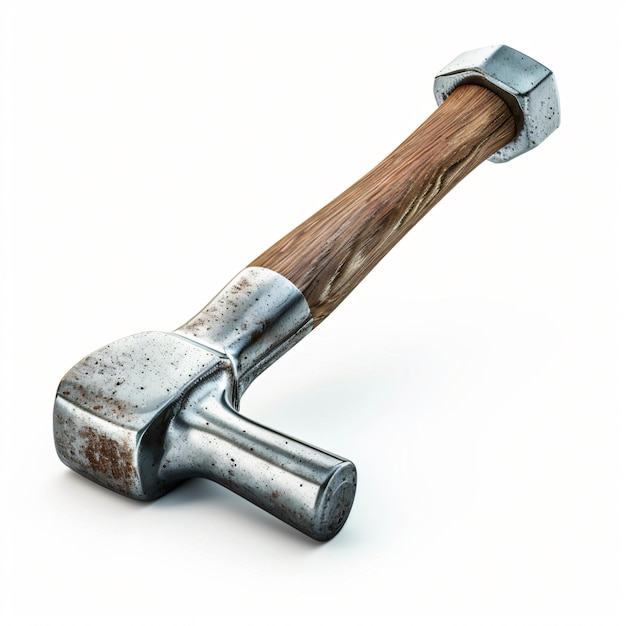 a hammer with a wooden handle that sayshammeron it