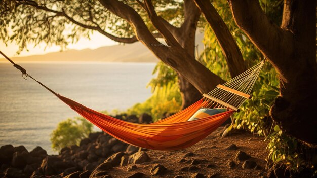 Photo hammock on the beach