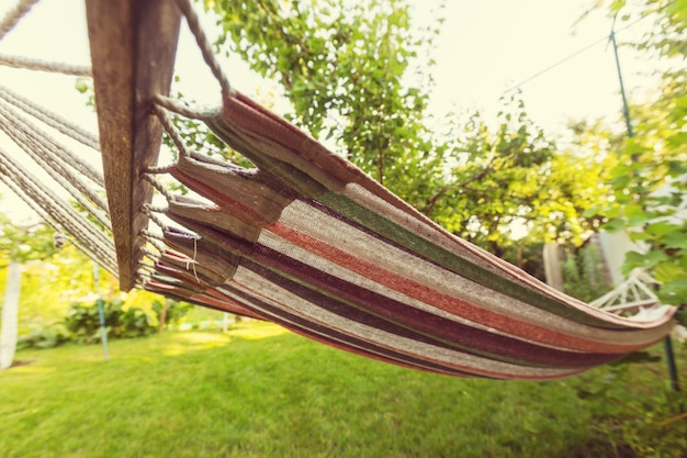 Photo hammock in the tropical beach, palawan, philippines.