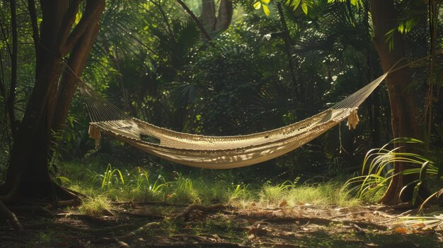 Photo a hammock with the number 1 on it is in the grass