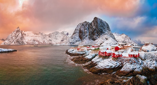 Hamnoy fishing village on Lofoten Islands, Norway