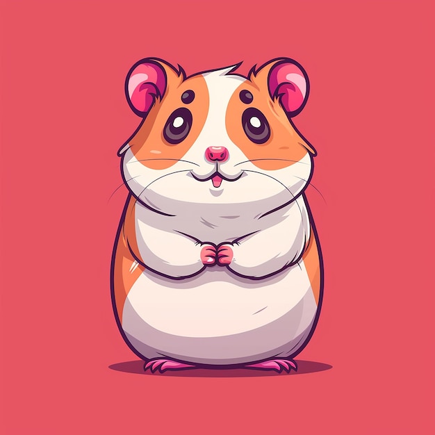 Photo hamster cartoon vector icon