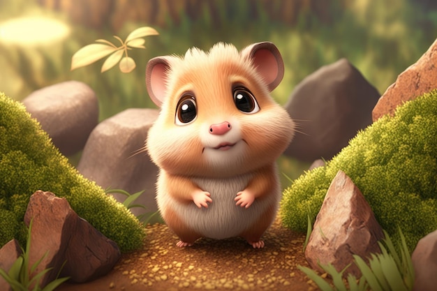 Hamster in the forest wallpapers