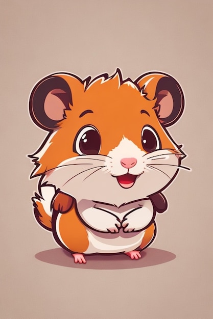 hamster illustration logo design cartoon