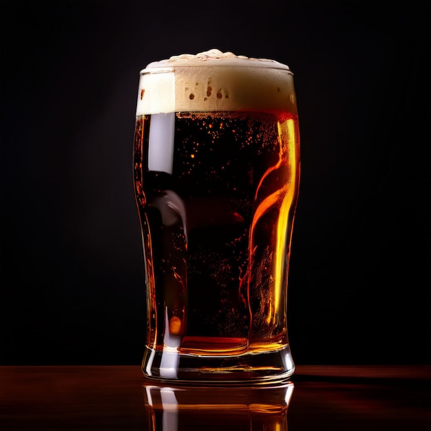 Hand at beer tap pouring a draught beer in glass serving in a bar