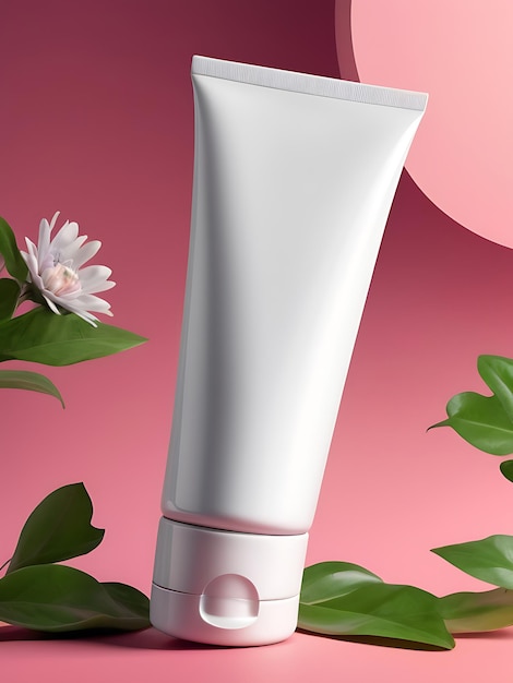 Photo hand cream bottle mockup