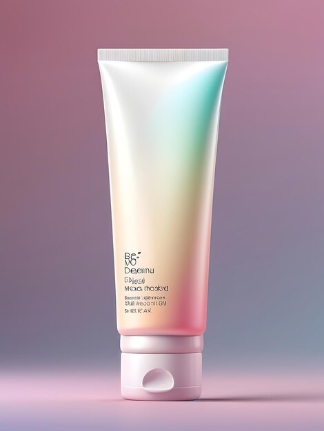 Photo hand cream bottle mockup