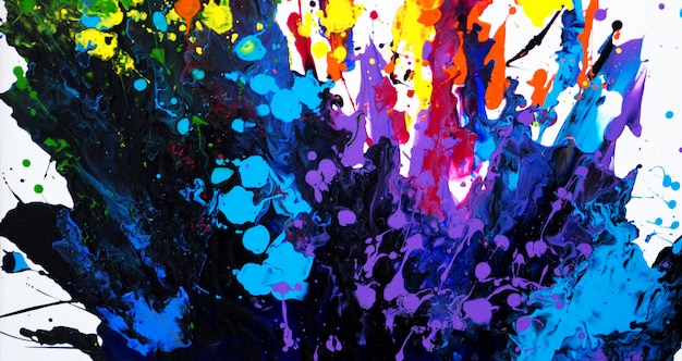 Hand draw abstract background colorful painting.