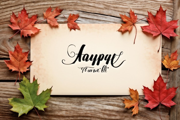 Hand Drawn Autumn Greeting with Rustic Typography